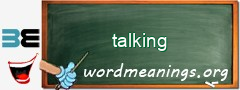 WordMeaning blackboard for talking